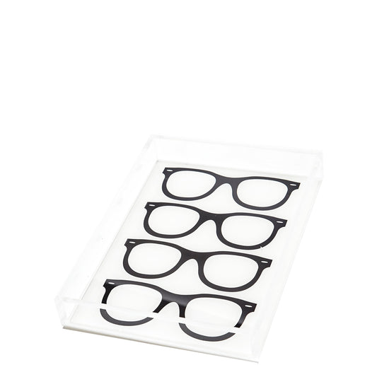 Black Acrylic Glasses Tray - Tara Wilson Designs