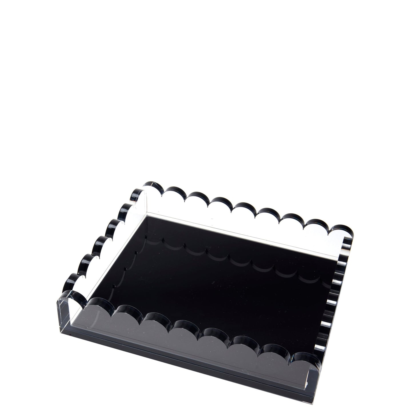 Black Acrylic Scallop Tray - Tara Wilson Designs