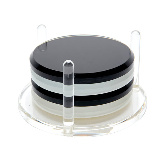 Black & White Acrylic Drink Coasters - Tara Wilson Designs
