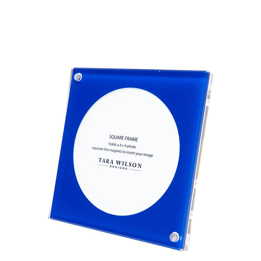 Blue Acrylic 5" x 5" Square Frame - Tara Wilson Designs