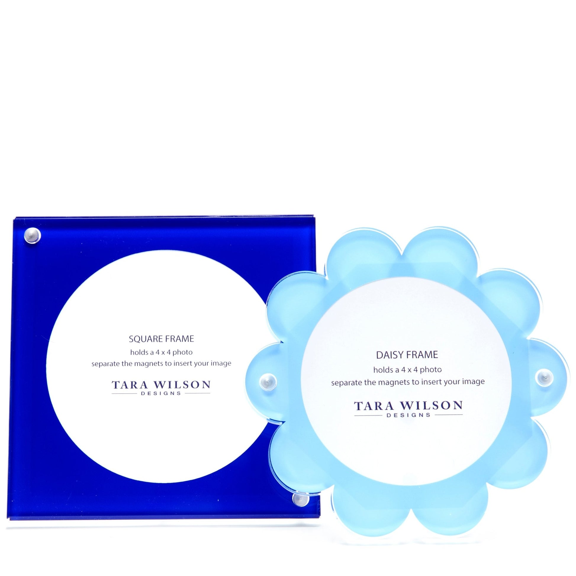 Blue Acrylic 5" x 5" Square Frame - Tara Wilson Designs