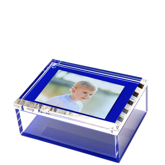 Blue Acrylic 5" x 7" Photo Box - Tara Wilson Designs
