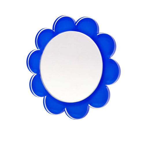 Blue Acrylic Daisy Mirror - Tara Wilson Designs