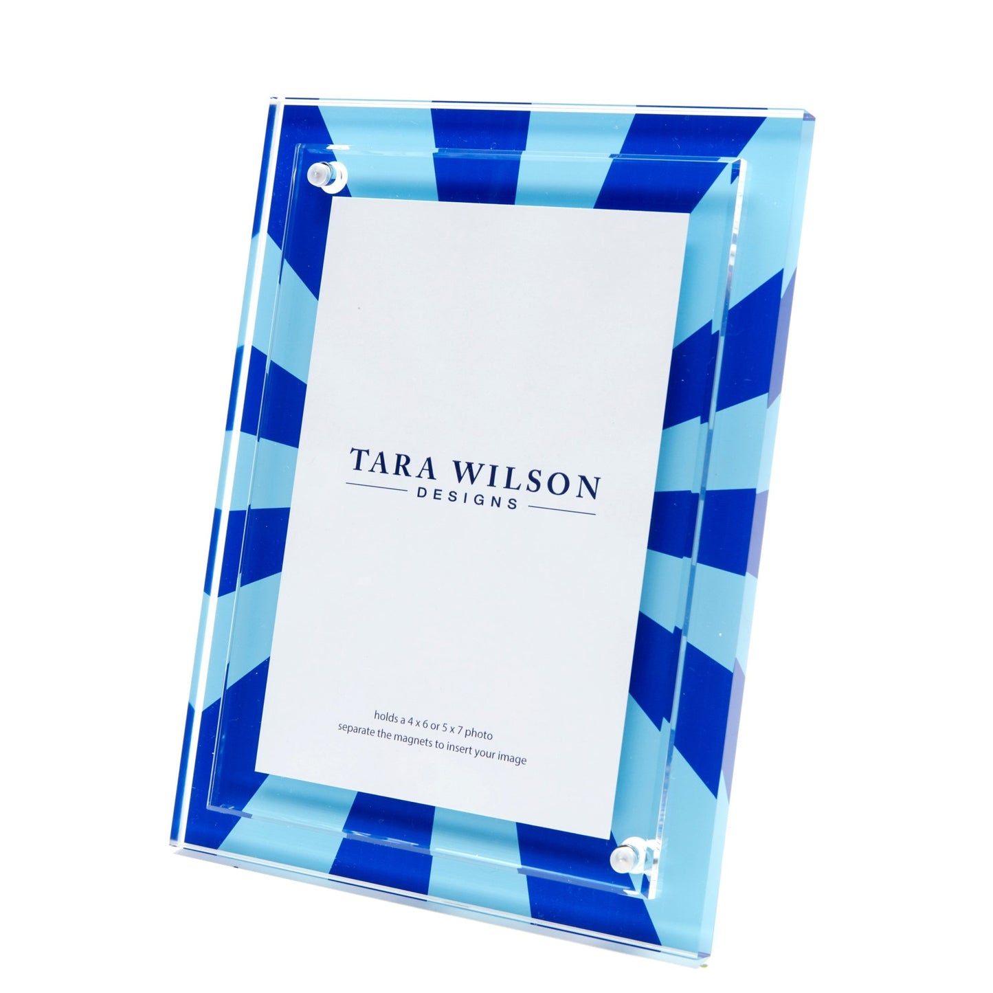 Blue & Light Blue Acrylic Sunburst Frame - Tara Wilson Designs