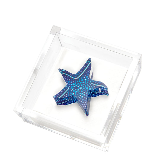 Blue Starfish Acrylic Cocktail Napkin Holder - Tara Wilson Designs