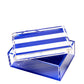 Blue & White Stripe Acrylic 5" x 7" Photo Box - Tara Wilson Designs