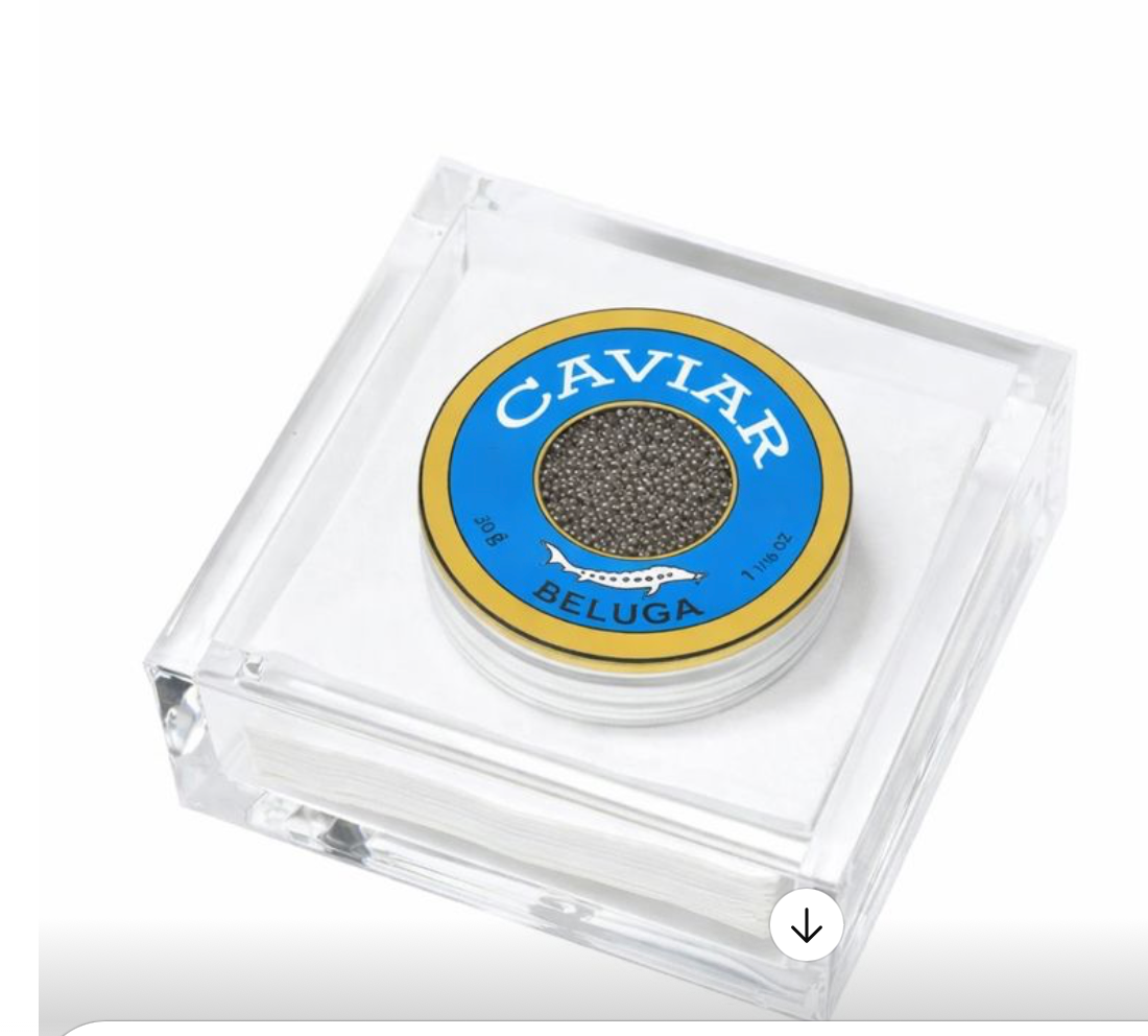 COCKTAIL NAPKIN HOLDER - CAVIAR
