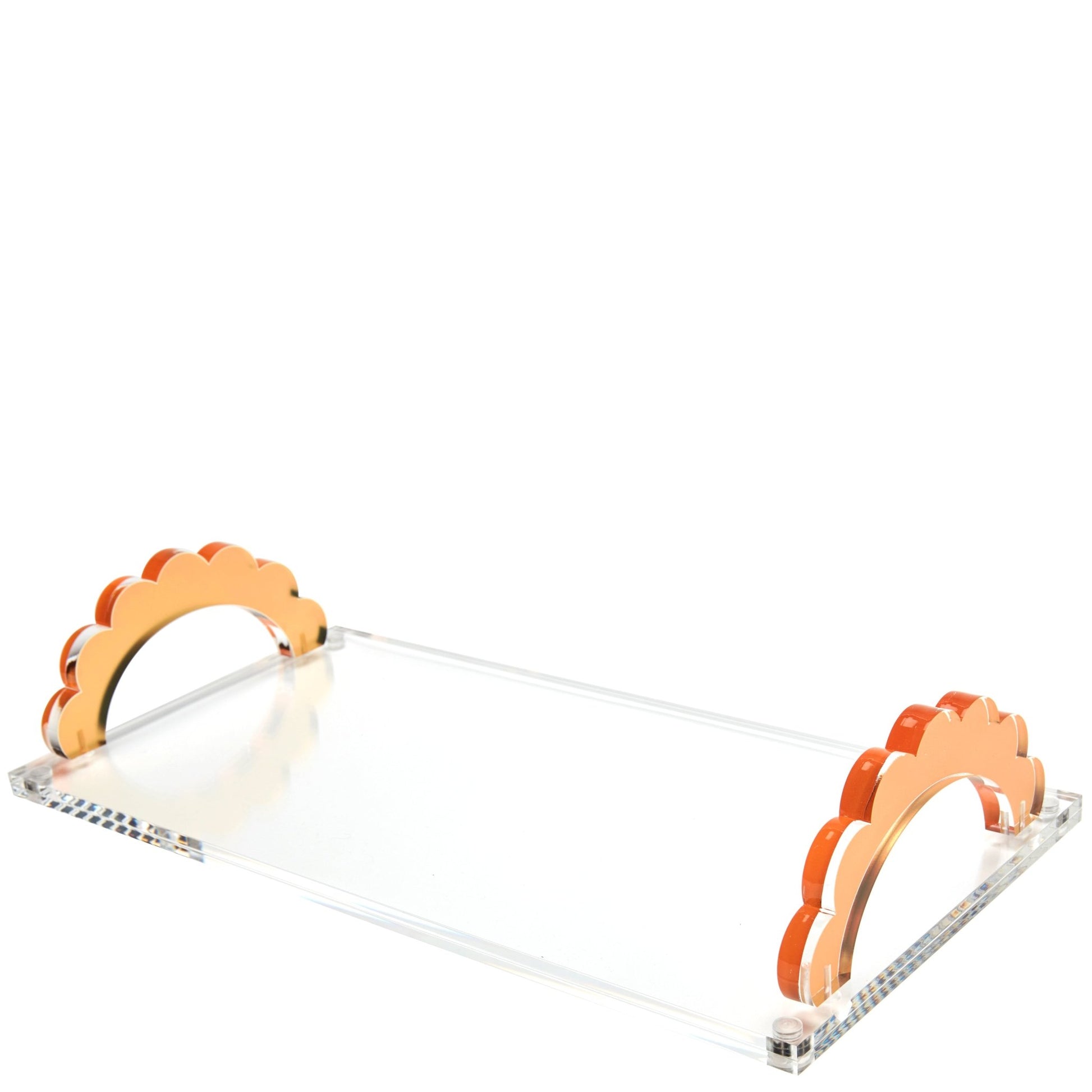 Citrine Acrylic Scallop Handle Photo Tray - Tara Wilson Designs