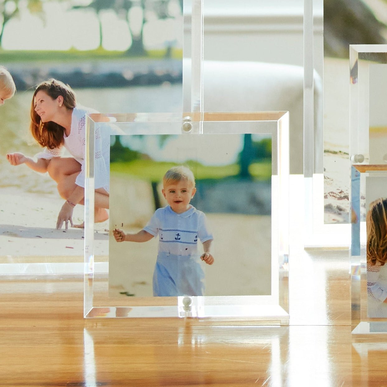 Clear Acrylic 4" x 4" Beveled Frame - Tara Wilson Designs