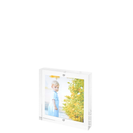 Clear Acrylic 4" x 4" Double - Sided Thick Block Frame - Tara Wilson Designs