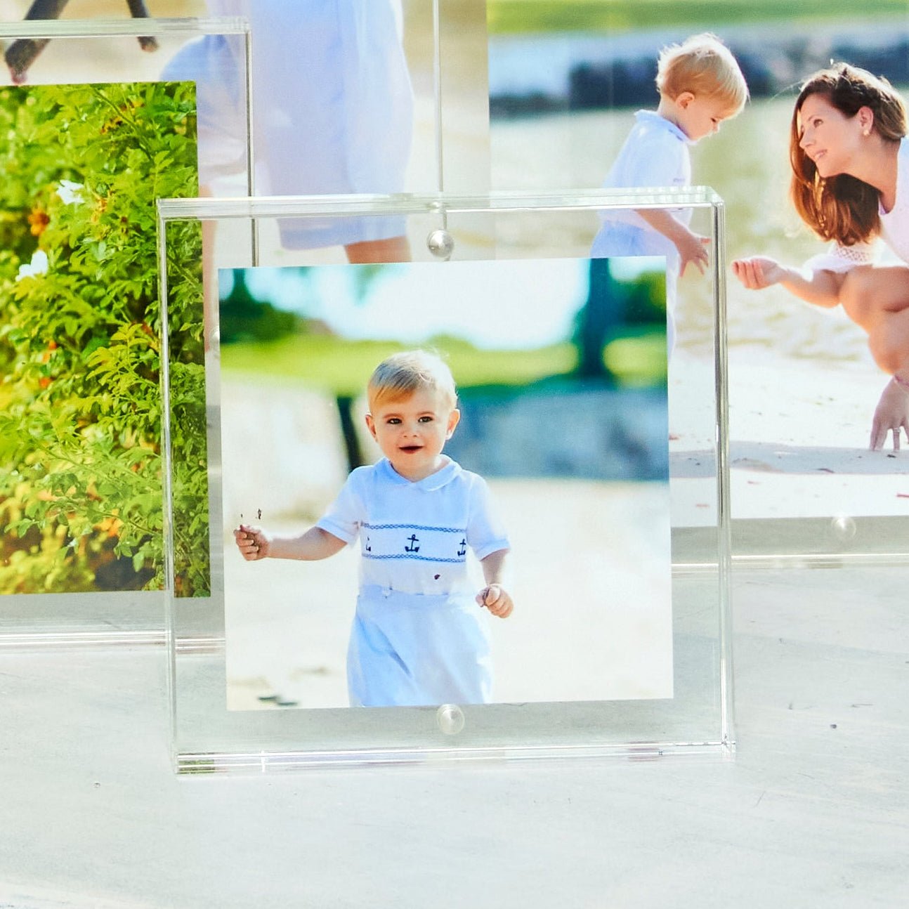 Clear Acrylic 4" x 4" Double - Sided Thick Block Frame - Tara Wilson Designs