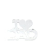 Clear Acrylic I (Heart) Dad Stand Alone - Tara Wilson Designs