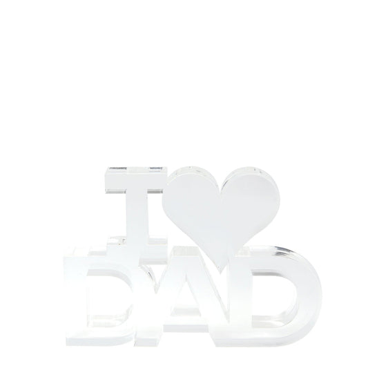 Clear Acrylic I (Heart) Dad Stand Alone - Tara Wilson Designs