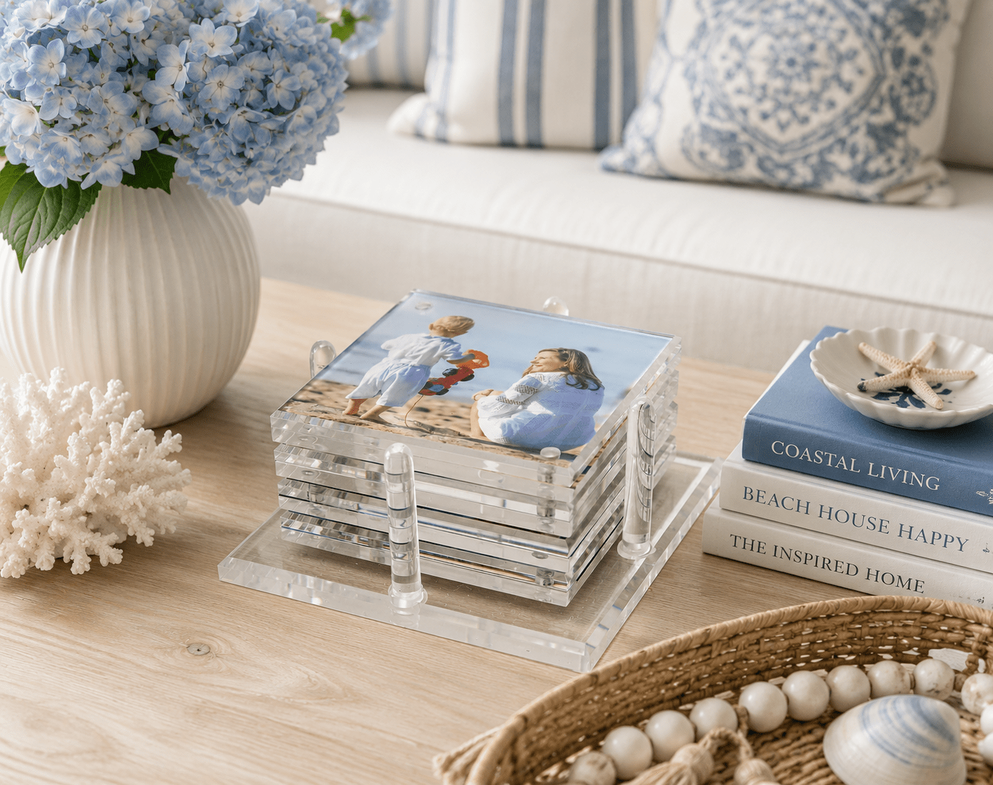 Clear Acrylic Photo Drink Coasters - Tara Wilson Designs