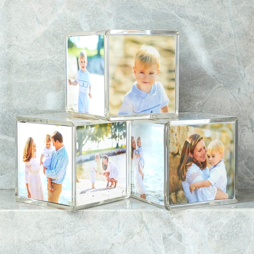 Clear Acrylic Retro Photo Cube - Tara Wilson Designs