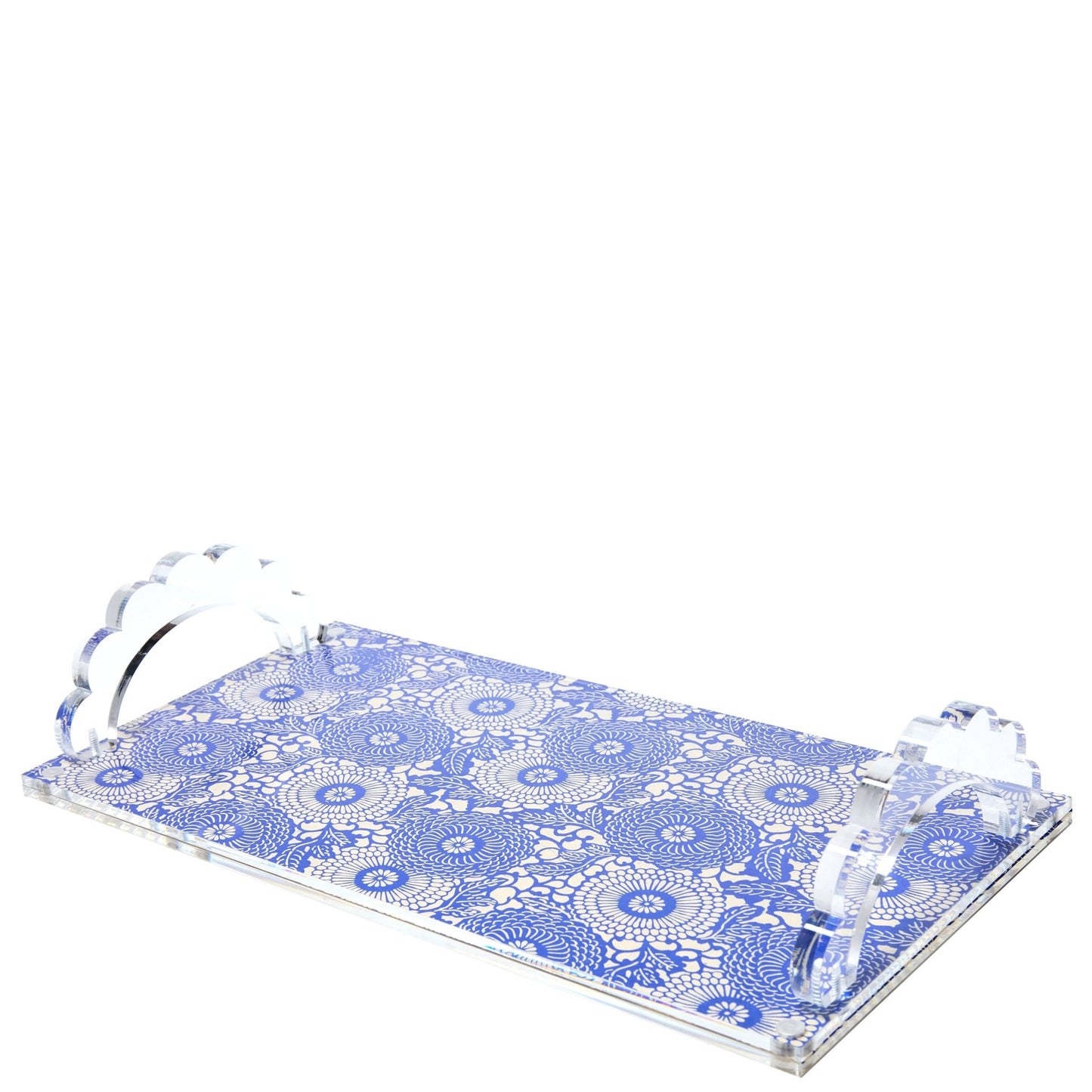 Clear Acrylic Scallop Handle Photo Tray - Tara Wilson Designs