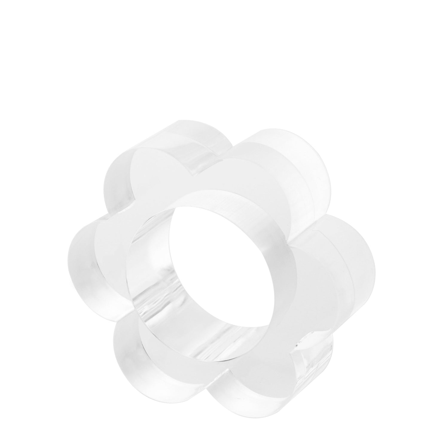 Clear Acrylic Scallop Napkin Rings (Set of 4) - Tara Wilson Designs