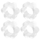 Clear Acrylic Scallop Napkin Rings (Set of 4) - Tara Wilson Designs