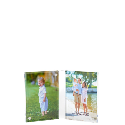 Clear Acrylic Small Double Bevel Frame - Tara Wilson Designs
