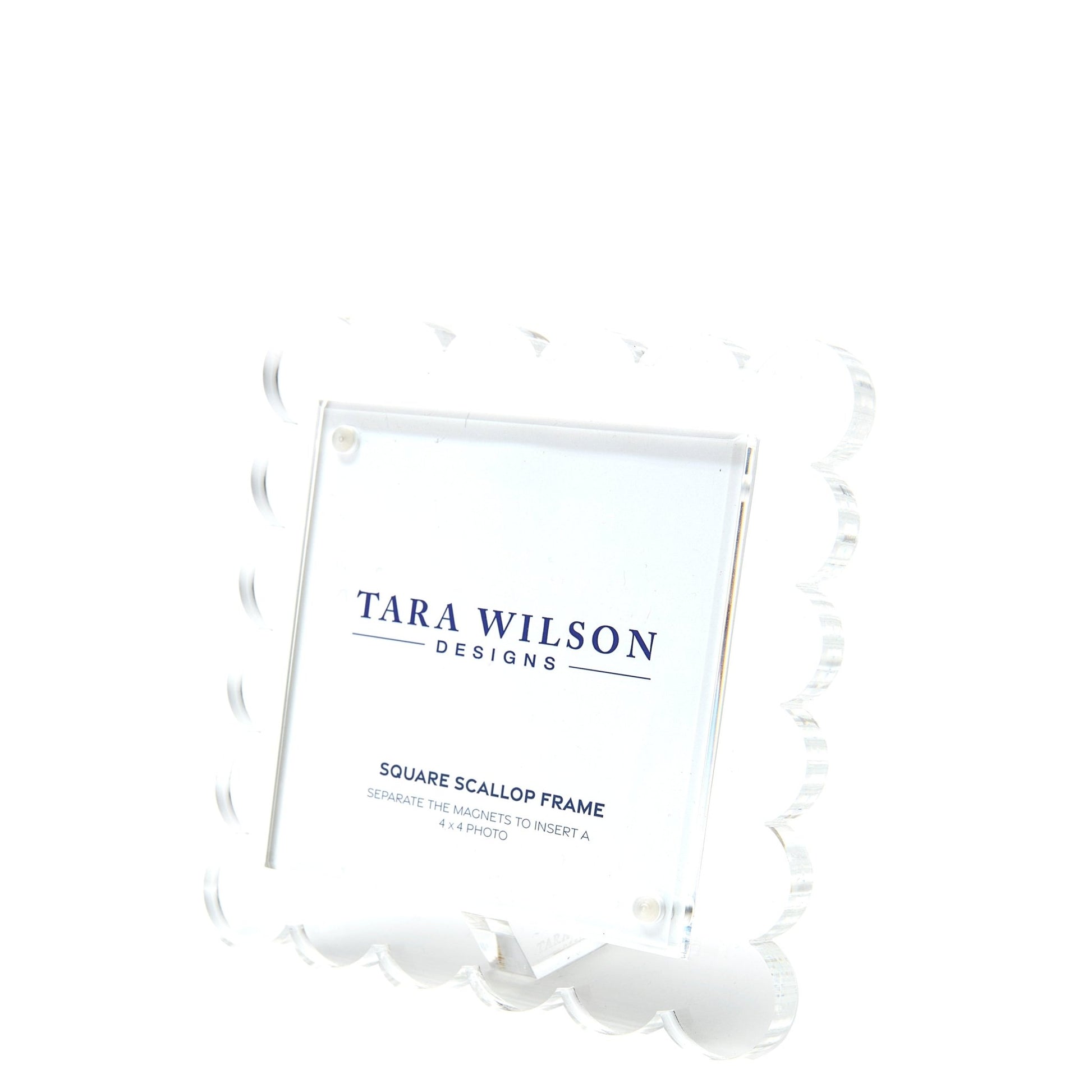 Clear Acrylic Square Scallop Frame - Tara Wilson Designs