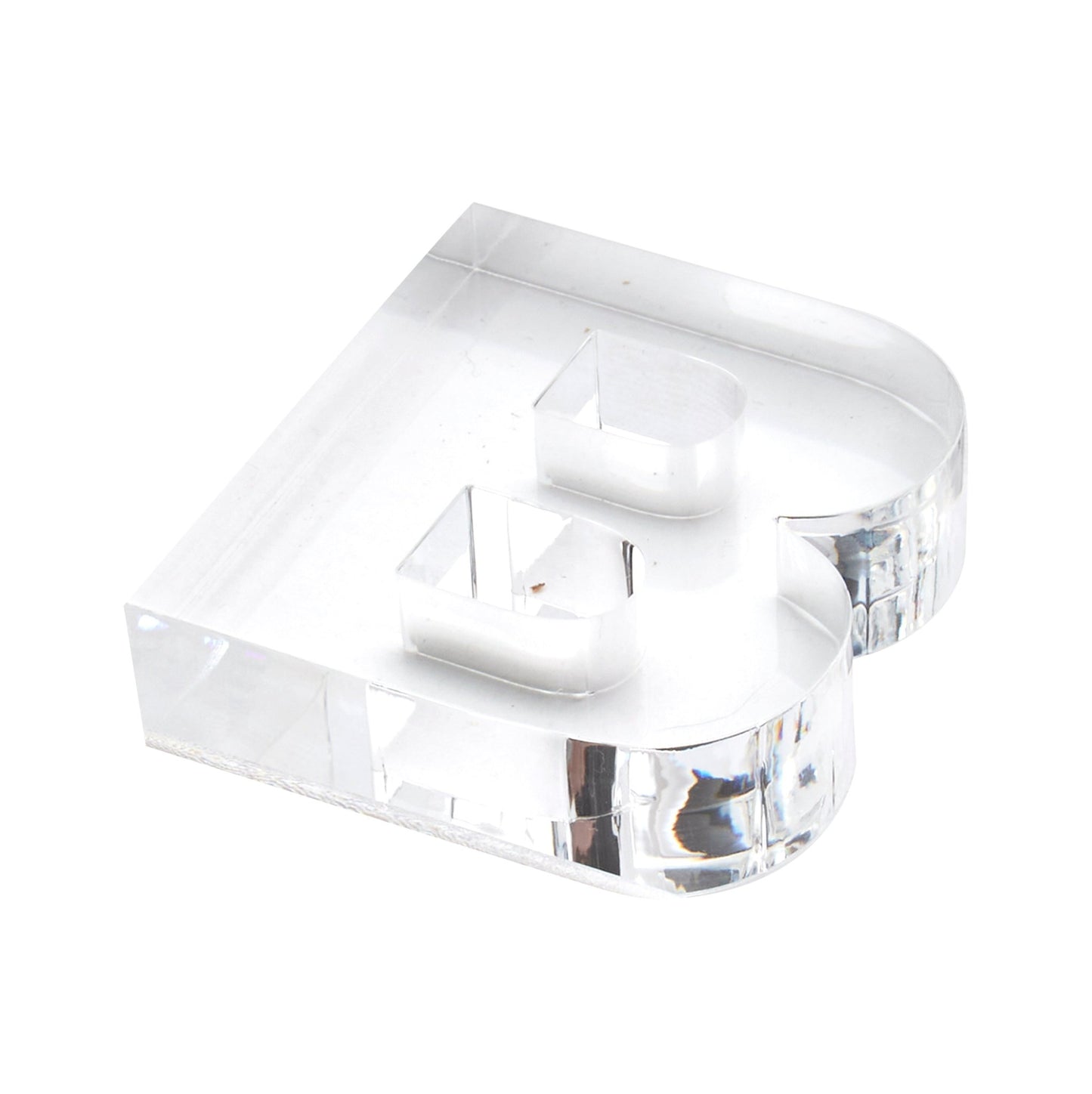 Clear B Acrylic Napkin Weight - Tara Wilson Designs