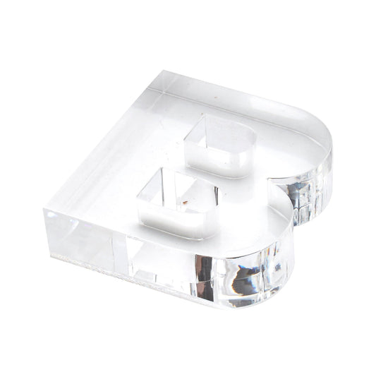 Clear B Acrylic Napkin Weight - Tara Wilson Designs