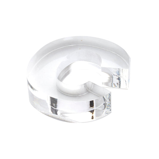 Clear C Acrylic Napkin Weight - Tara Wilson Designs