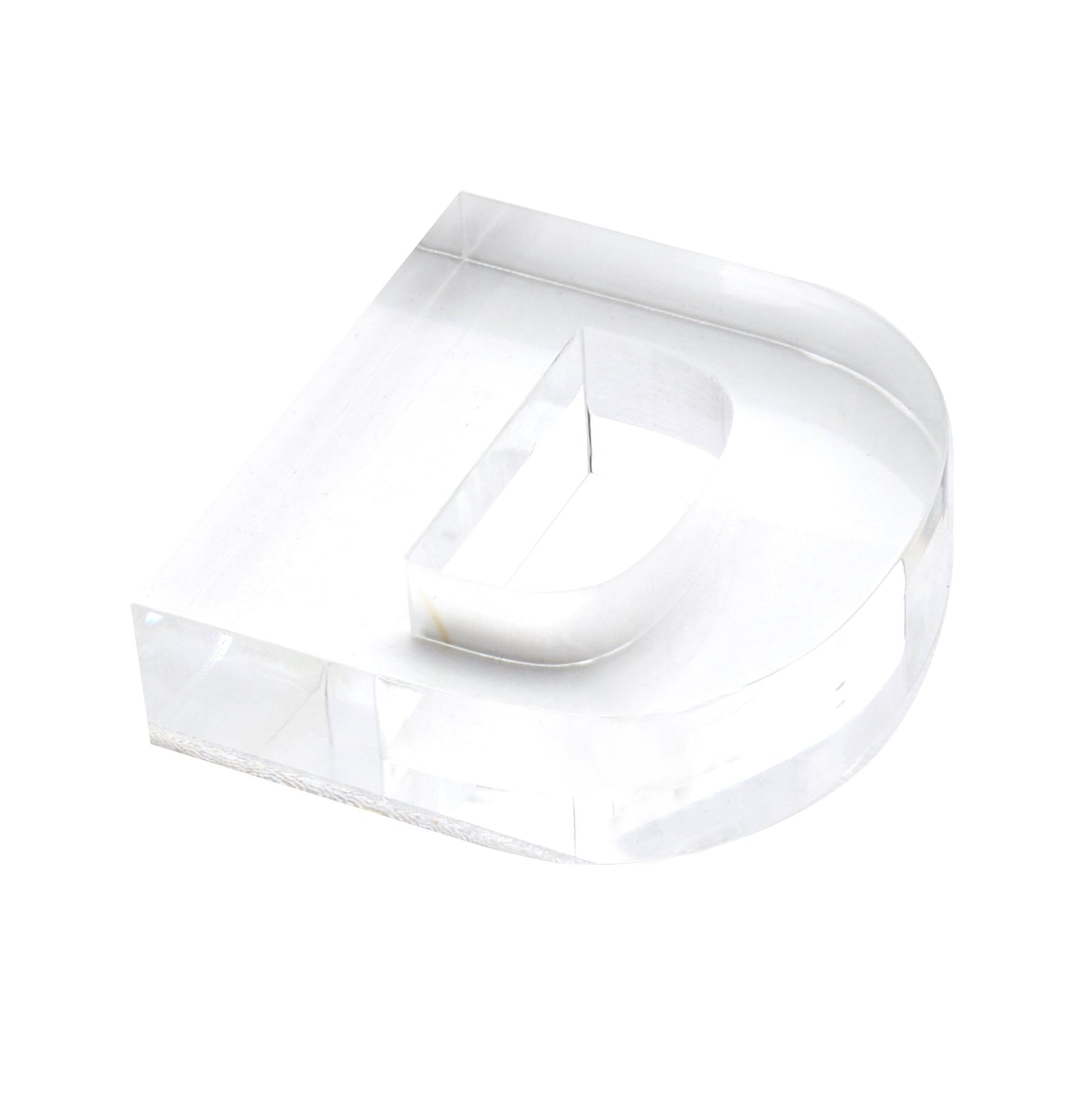 Clear D Acrylic Napkin Weight - Tara Wilson Designs