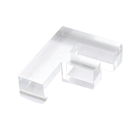 Clear F Acrylic Napkin Weight - Tara Wilson Designs