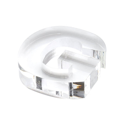 Clear G Acrylic Napkin Weight - Tara Wilson Designs
