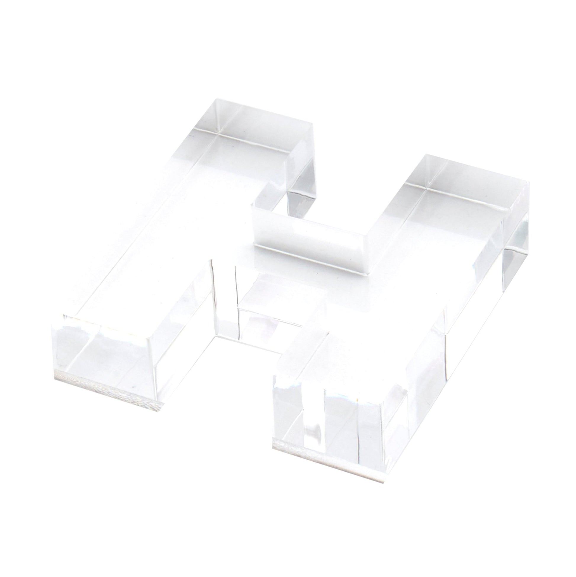 Clear H Acrylic Napkin Weight - Tara Wilson Designs