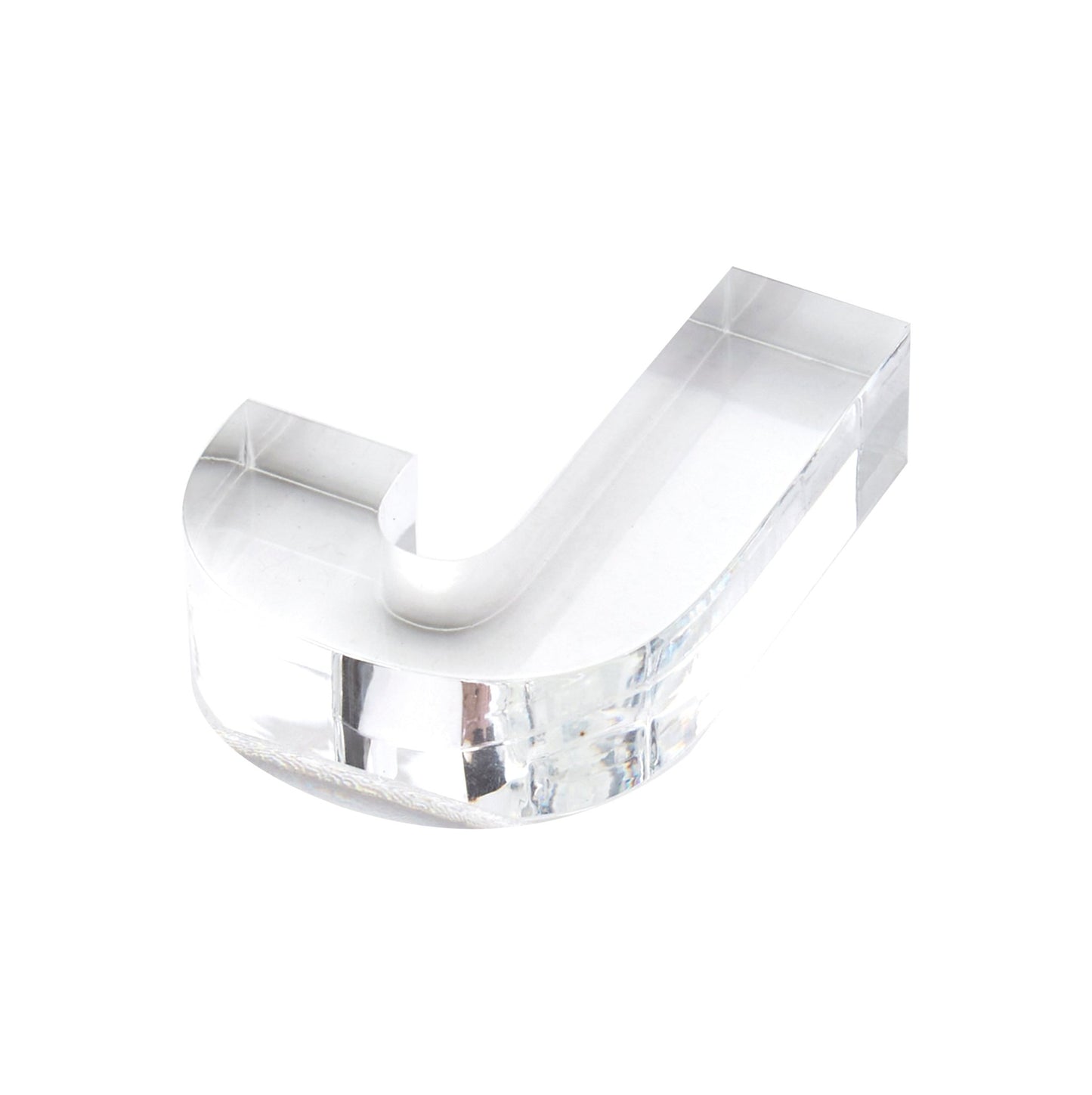 Clear J Acrylic Napkin Weight - Tara Wilson Designs