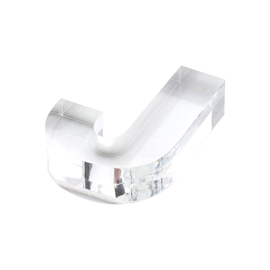 Clear J Acrylic Napkin Weight - Tara Wilson Designs