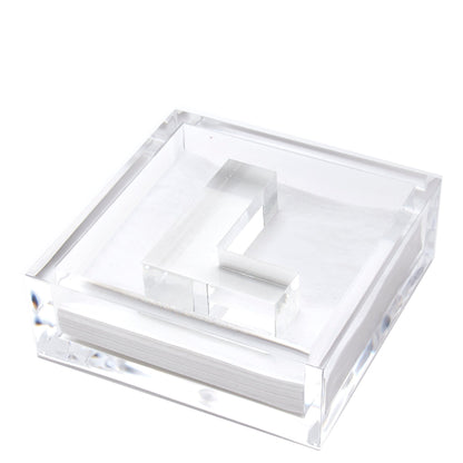 Clear L Acrylic Napkin Weight - Tara Wilson Designs