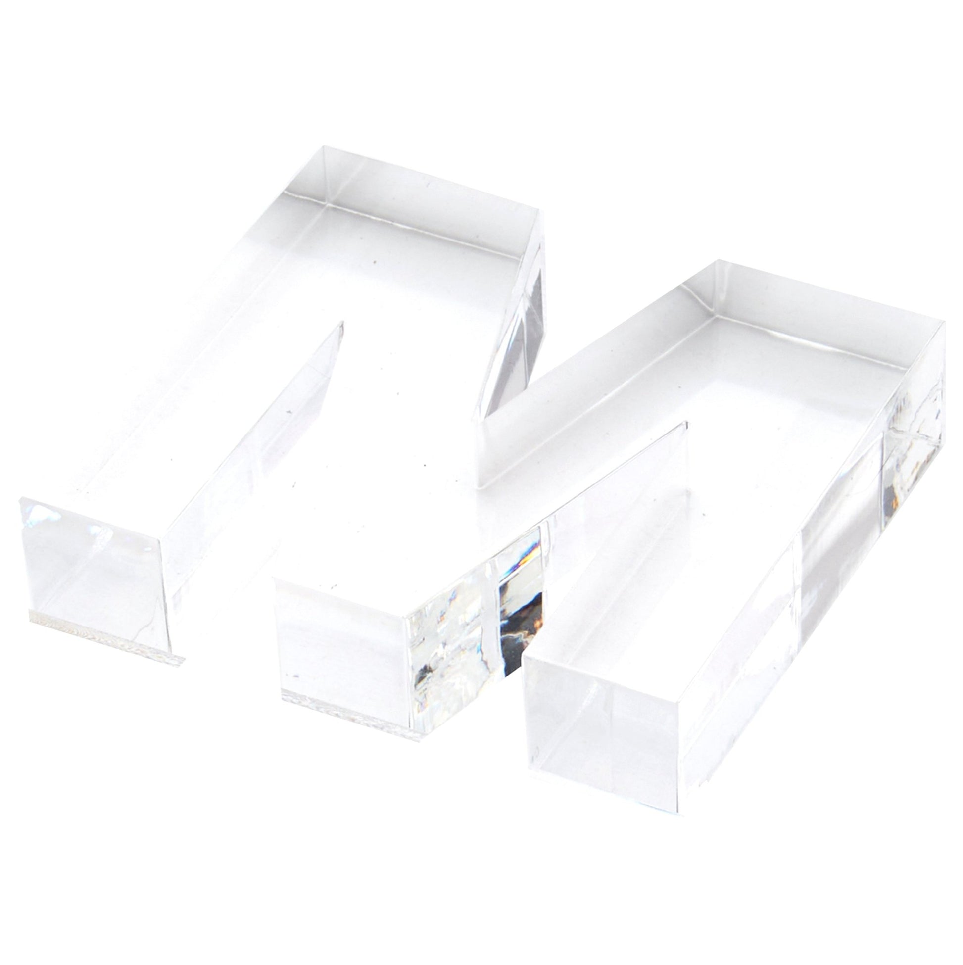 Clear M Acrylic Napkin Weight - Tara Wilson Designs