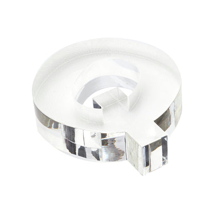 Clear Q Acrylic Napkin Weight - Tara Wilson Designs