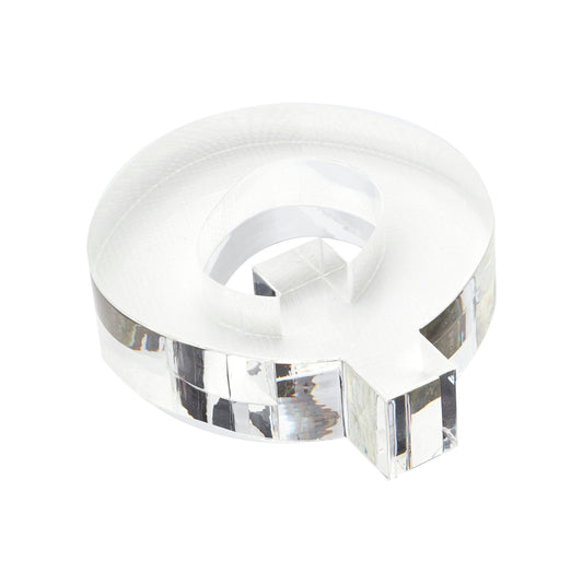 Clear Q Acrylic Napkin Weight - Tara Wilson Designs