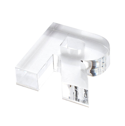 Clear R Acrylic Napkin Weight - Tara Wilson Designs