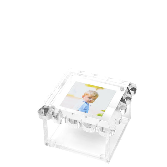 Clear Square Scallop Photo Box - Tara Wilson Designs