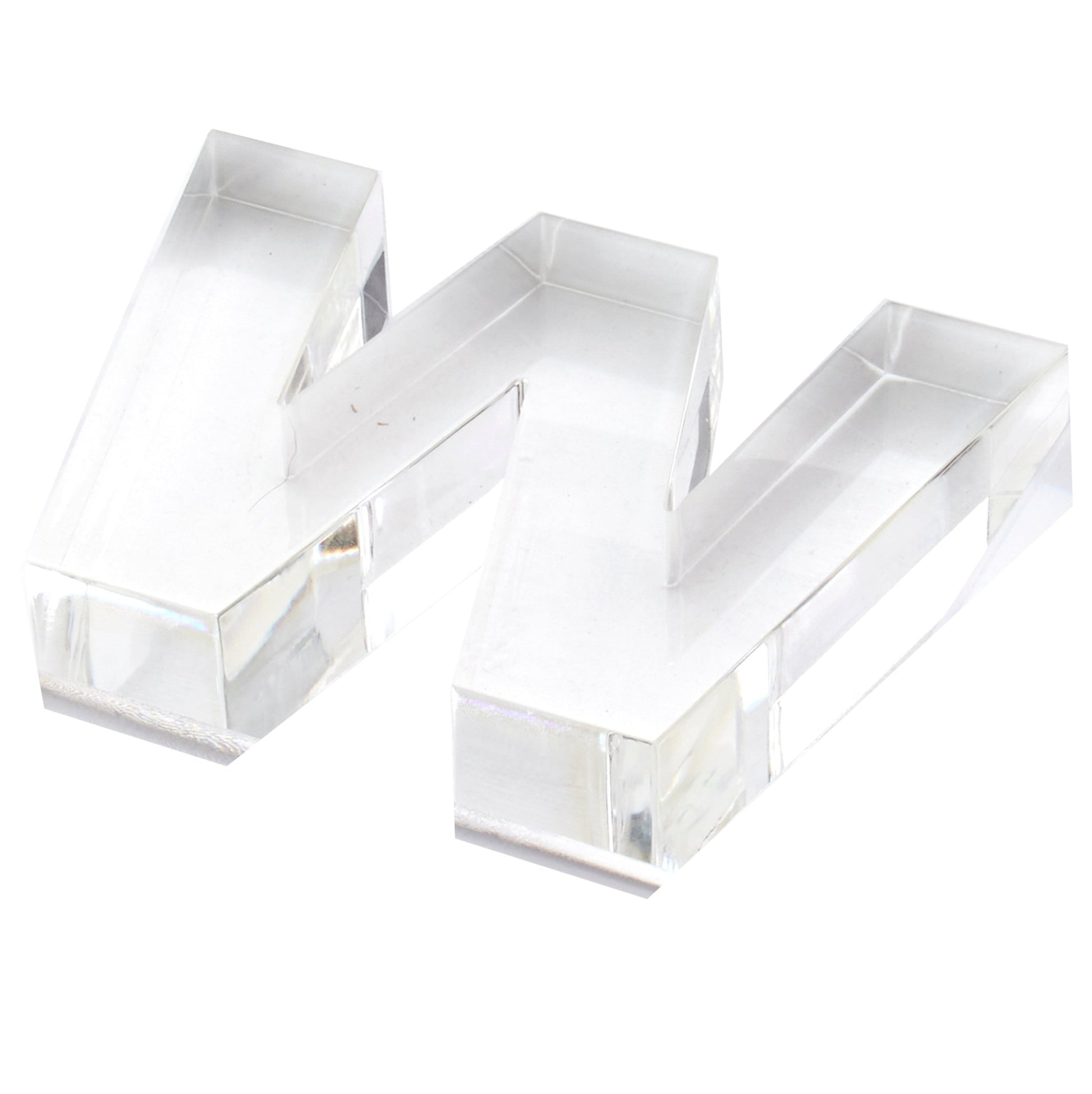 Clear W Acrylic Napkin Weight - Tara Wilson Designs