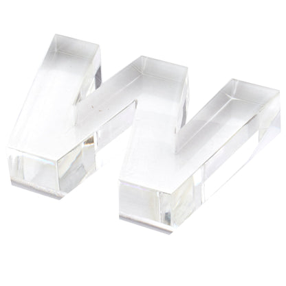 Clear W Acrylic Napkin Weight - Tara Wilson Designs