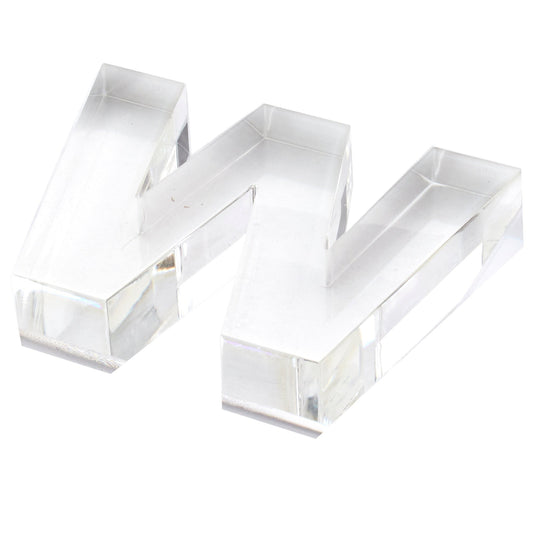 Clear W Acrylic Napkin Weight - Tara Wilson Designs
