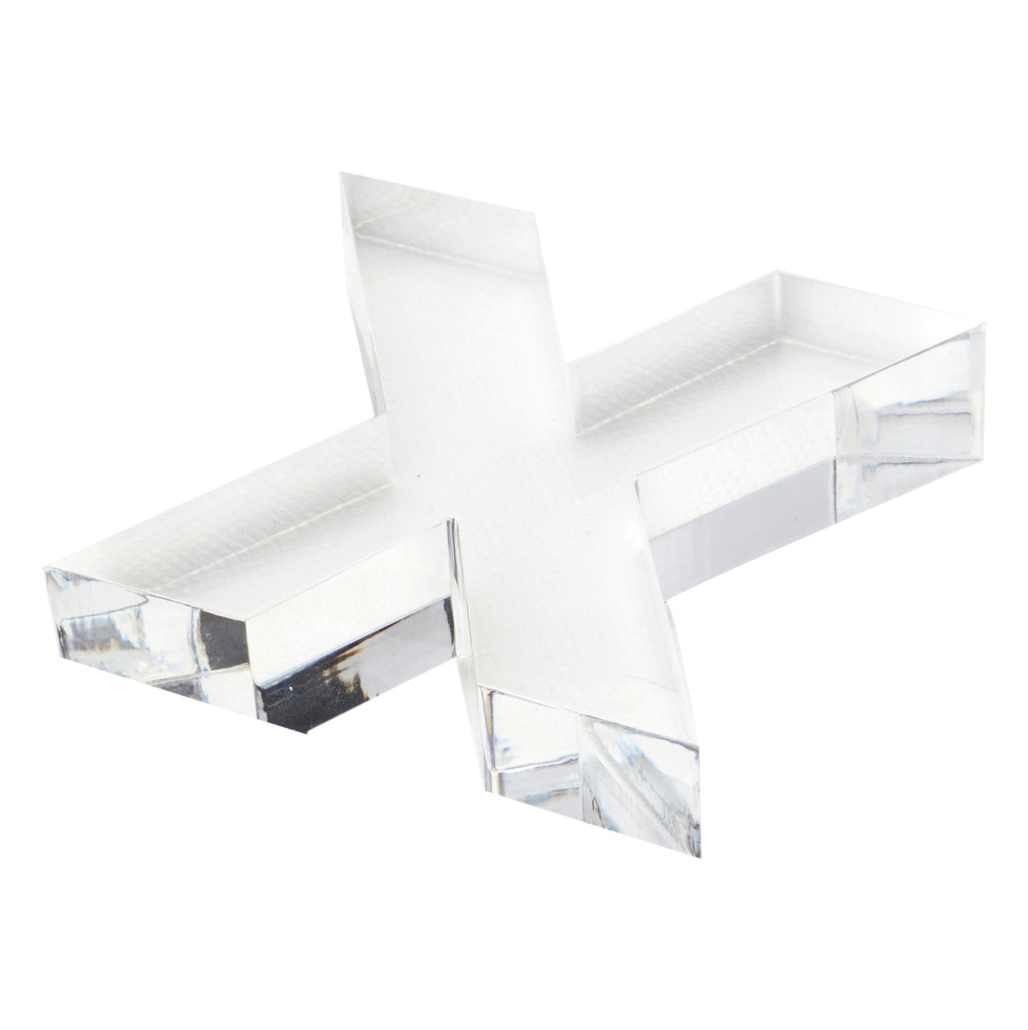 Clear X Acrylic Napkin Weight - Tara Wilson Designs