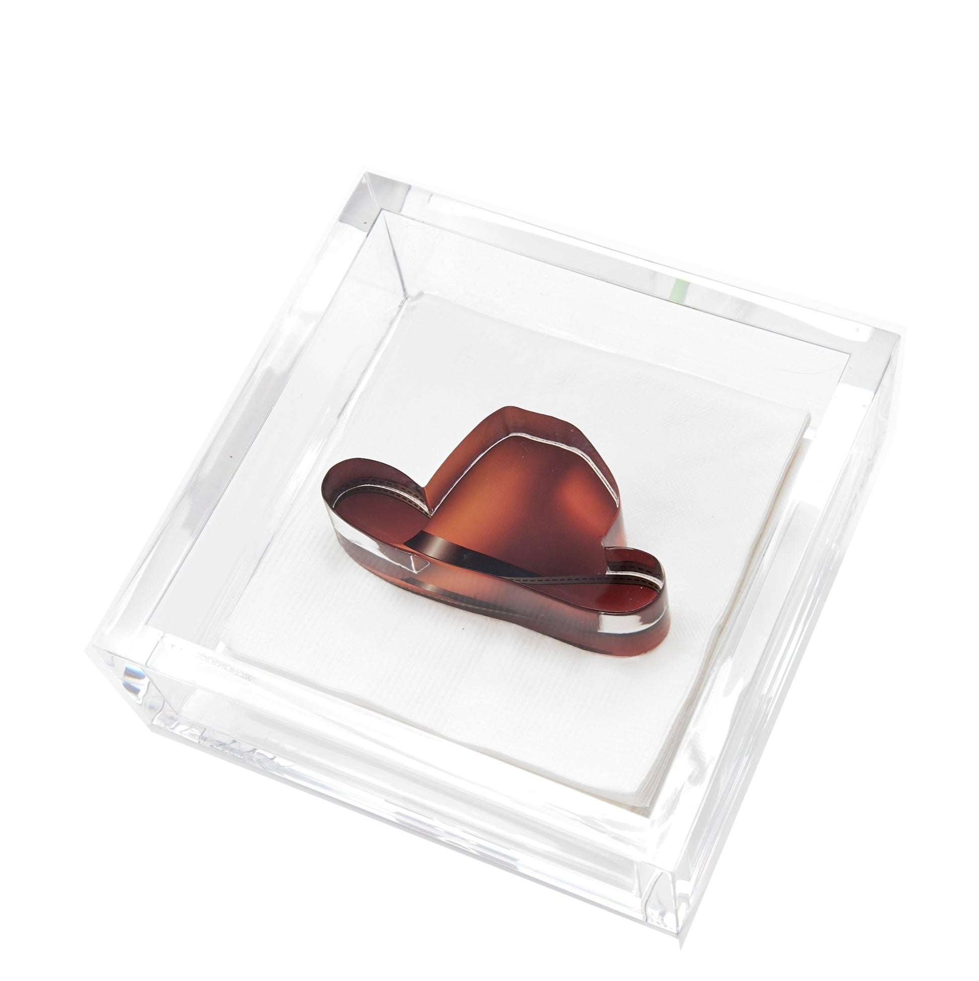 Cowboy Hat Acrylic Cocktail Napkin Holder - Tara Wilson Designs