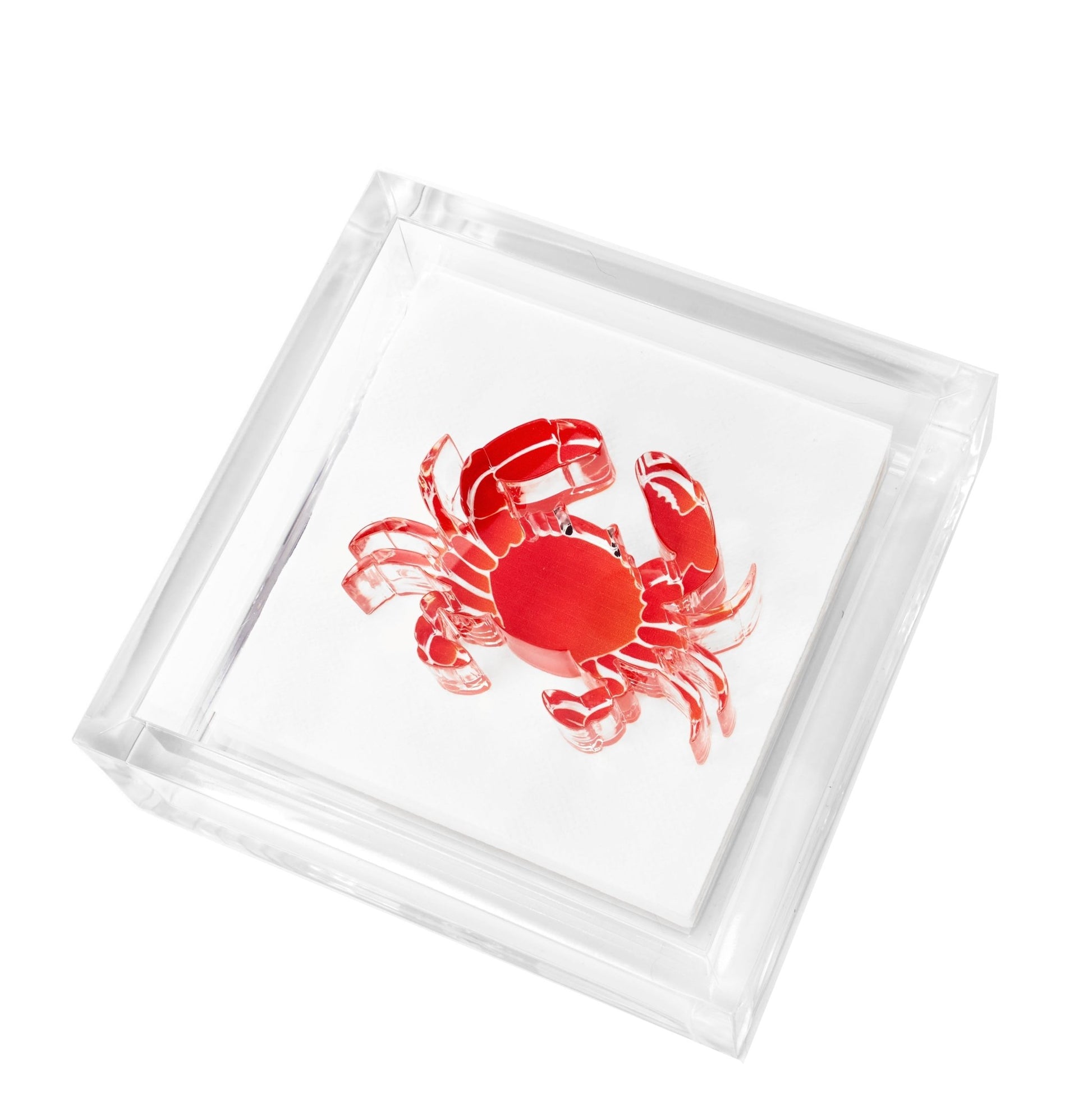 Crab Acrylic Cocktail Napkin Holder - Tara Wilson Designs