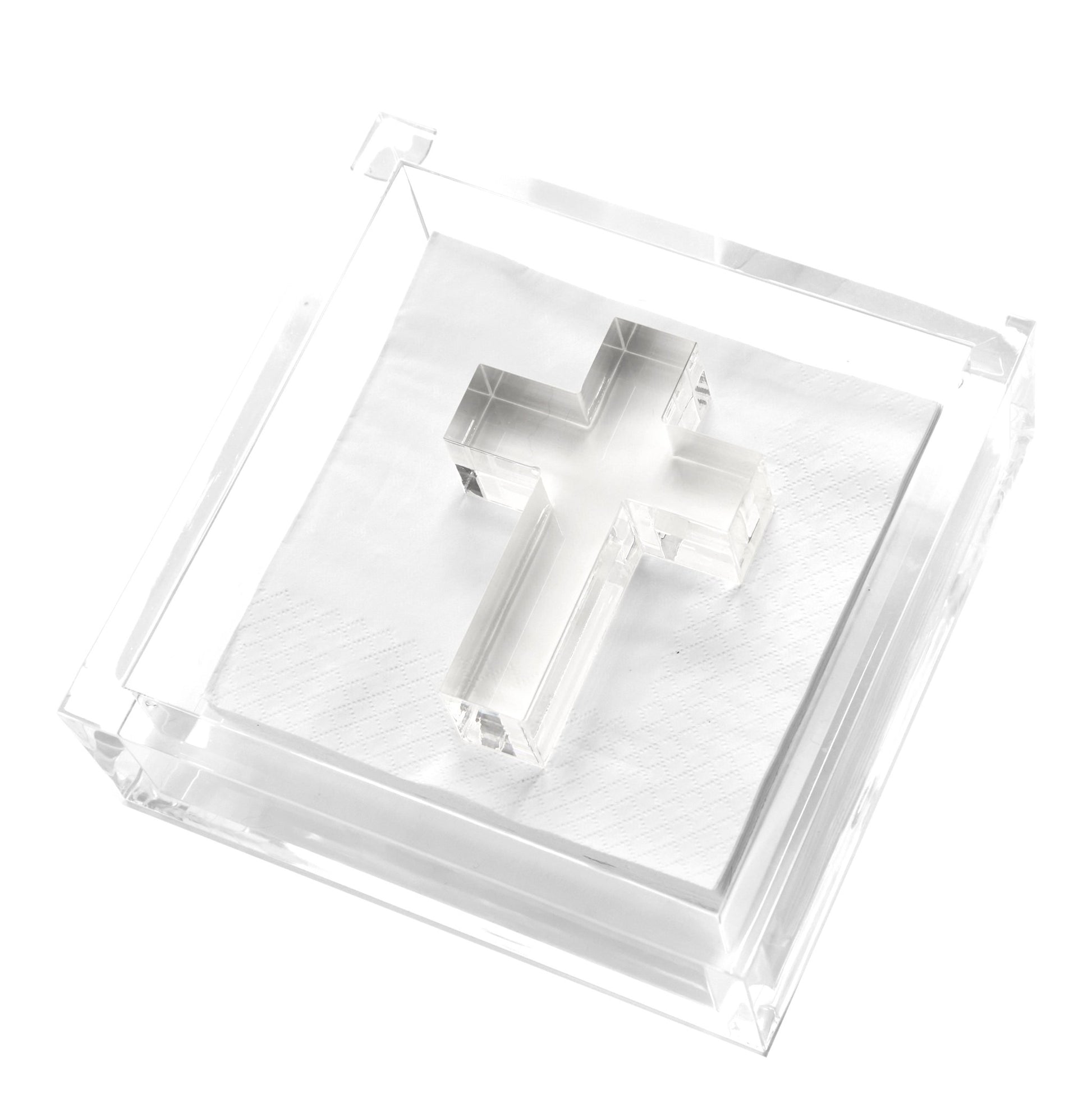 Cross Acrylic Cocktail Napkin Holder - Tara Wilson Designs