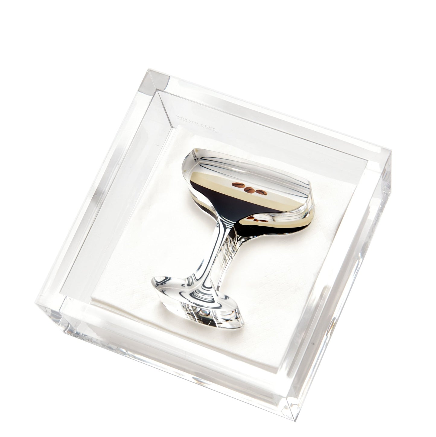 Espresso Martini Acrylic Cocktail Napkin Holder - Tara Wilson Designs