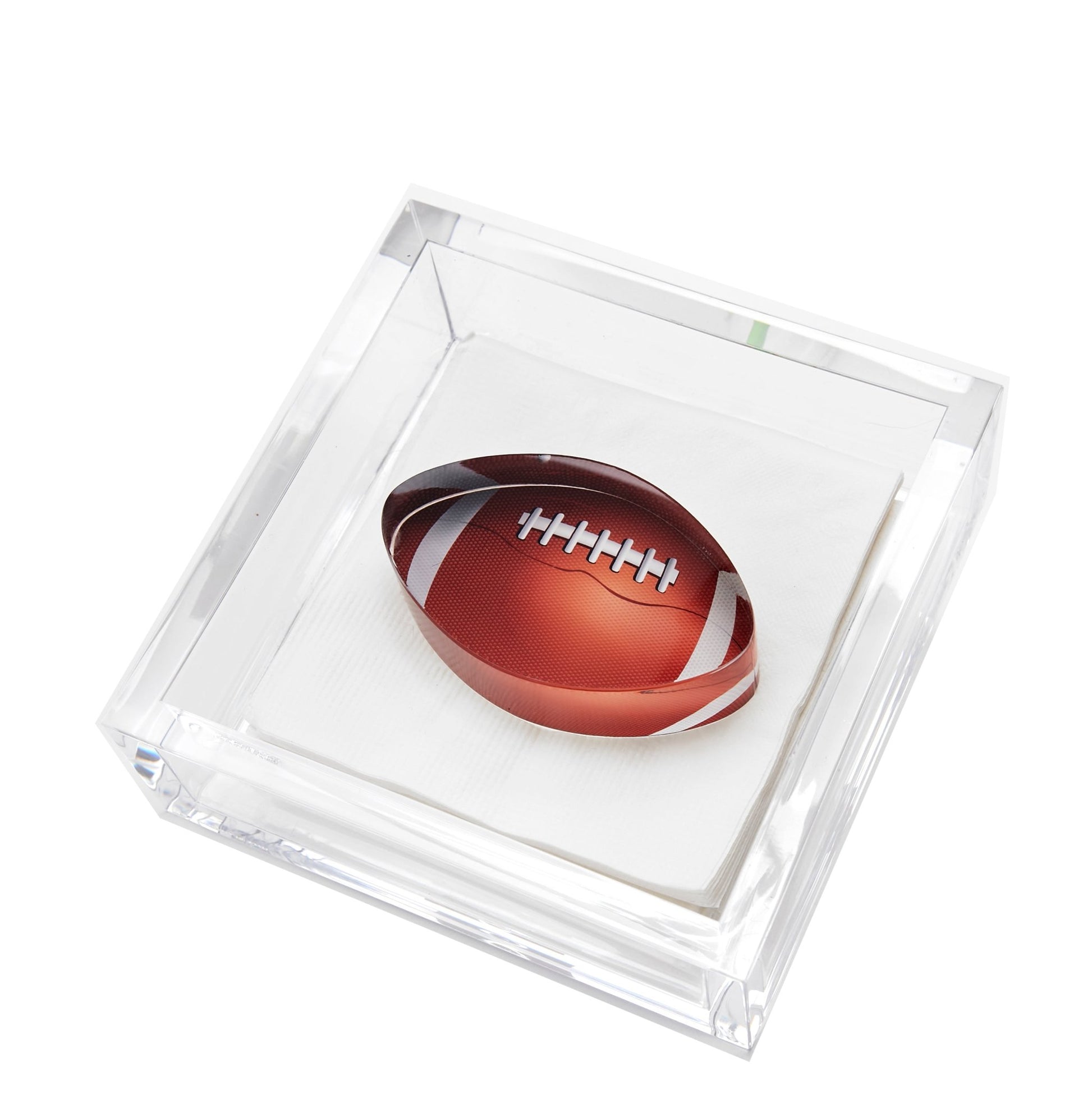Football Acrylic Cocktail Napkin Holder - Tara Wilson Designs