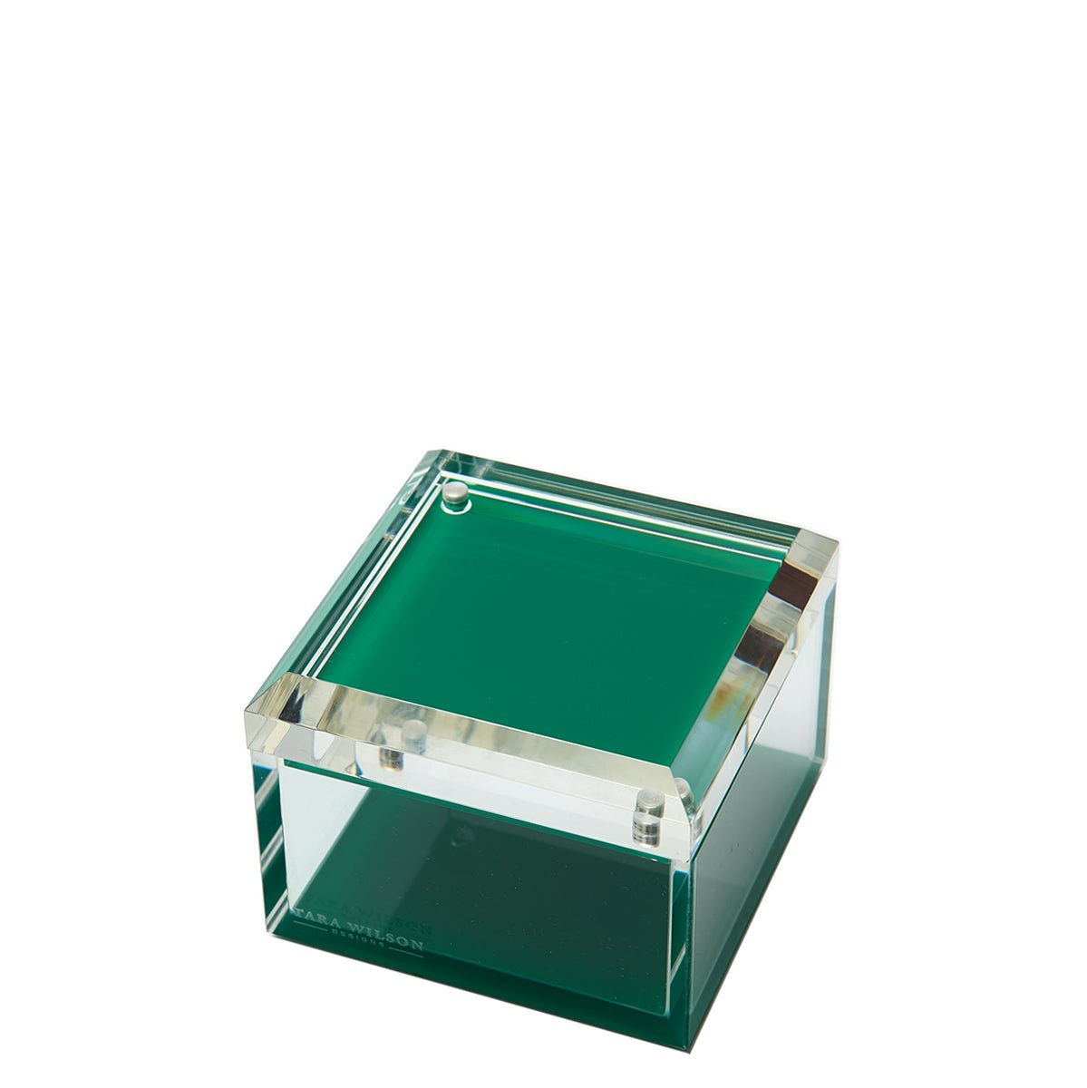 Green Acrylic 4" x 4" Photo Box - Tara Wilson Designs