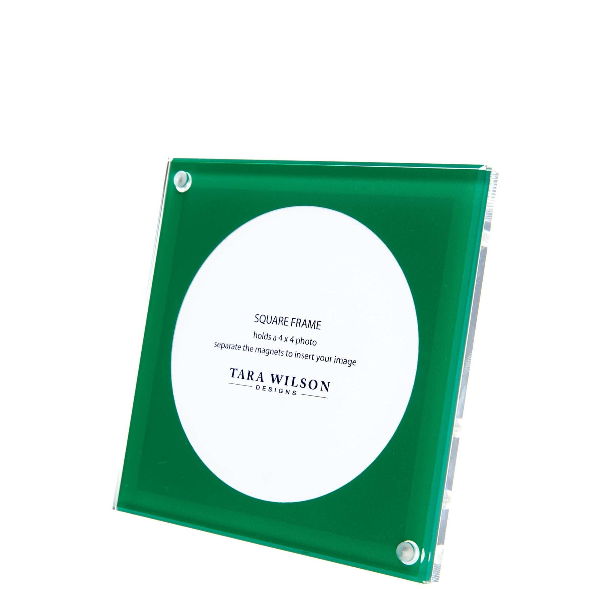 Green Acrylic 5" x 5" Square Frame - Tara Wilson Designs